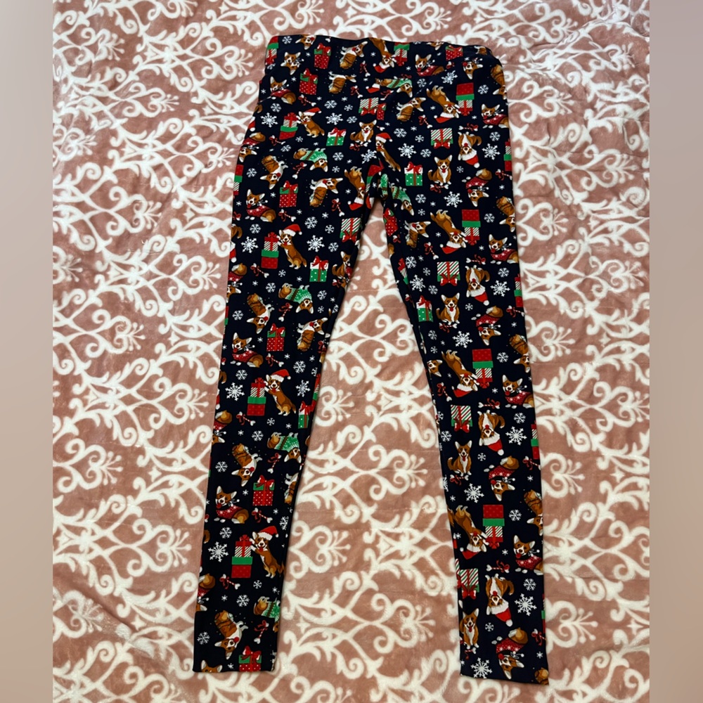 Christmas Corgi leggings
